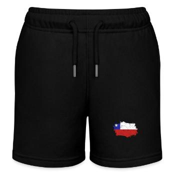 Chili Drapeau Grunge Chili Drapeau - Short de jogging enfant bio Stanley/Stella - noir - Devant