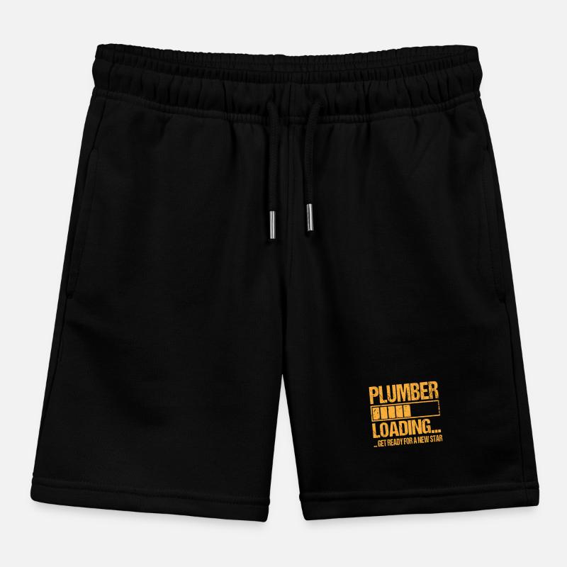 Plumber loading Plumber Training Kids Organic Sweat Shorts by Stanley/Stella