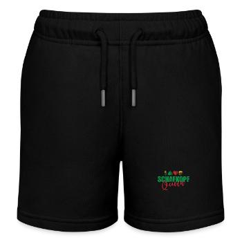 Schafkopf Queen Kartenspiel Spielkarte - Kinder Organic Joggingshorts Mini Bolter von Stanley/Stella - Schwarz - Vorne