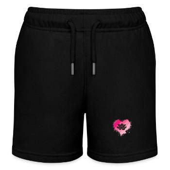 Fleur de Lotus Coeur Plante Fleur Fleur de Lotus Fleur - Short de jogging enfant bio Stanley/Stella - noir - Devant