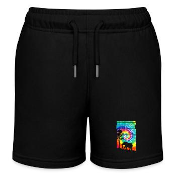 Africa Safari Elephant - Kids Organic Sweat Shorts by Stanley/Stella - black - Front