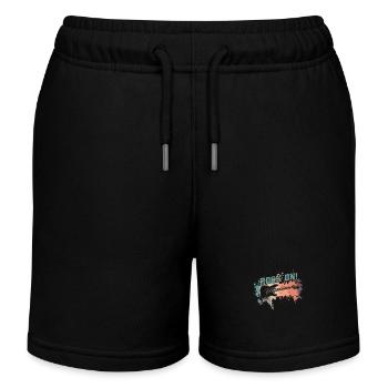 Rock on Musikstil Genre Gitarre Rockband - Kinder Organic Joggingshorts Mini Bolter von Stanley/Stella - Schwarz - Vorne