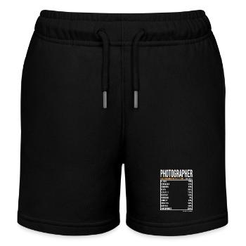 Photographer Of the day Funny Photographer - Kids Organic Sweat Shorts by Stanley/Stella - black - Front