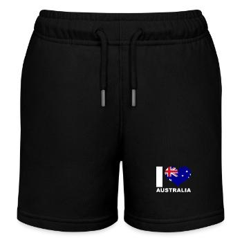 Ich liebe Australien Herz Flagge Australien - Kinder Organic Joggingshorts Mini Bolter von Stanley/Stella - Schwarz - Vorne