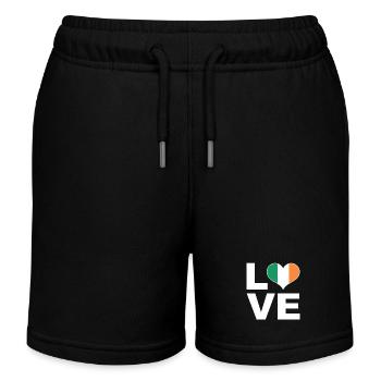 J’aime l’Irlande drapeau du cœur Irlande - Short de jogging enfant bio Stanley/Stella - noir - Devant