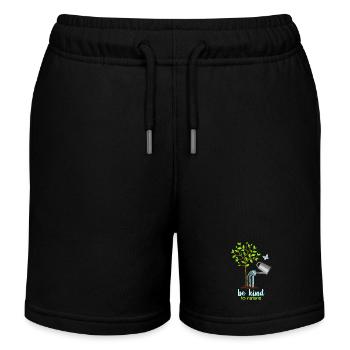Conservation de la nature, arbre et arrosoir, protection de l’environnement - Short de jogging enfant bio Stanley/Stella - noir - Devant