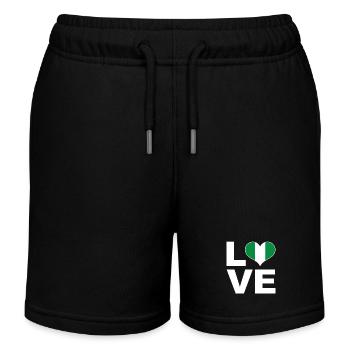 Ich liebe Nigeria Herz Flagge Nigeria - Kinder Organic Joggingshorts Mini Bolter von Stanley/Stella - Schwarz - Vorne