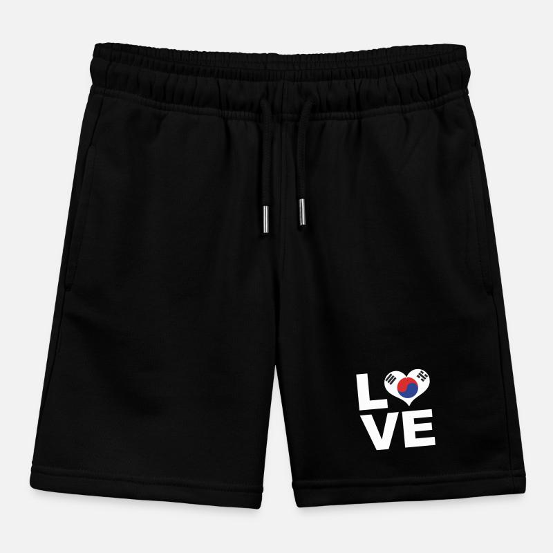 J’adore le drapeau du cœur de la Corée du Sud La Corée du Sud Short de jogging enfant bio Stanley/Stella