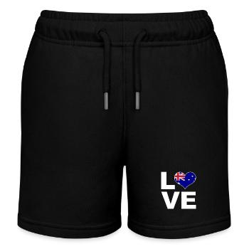 Ich liebe Australien Herz Flagge Australien - Kinder Organic Joggingshorts Mini Bolter von Stanley/Stella - Schwarz - Vorne