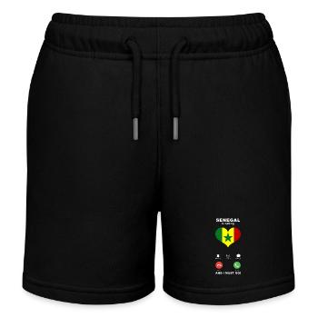 Le Sénégal appelle Sénégal Heart Souvenir - Short de jogging enfant bio Stanley/Stella - noir - Devant