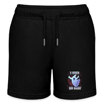 Funny Ghost, Saying Halloween Comic Book Style - Kids Organic Sweat Shorts by Stanley/Stella - black - Front