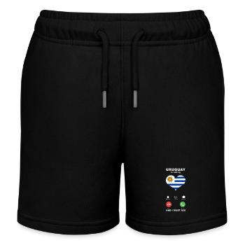 L’Uruguay appelle Uruguay Heart Souvenir - Short de jogging enfant bio Stanley/Stella - noir - Devant