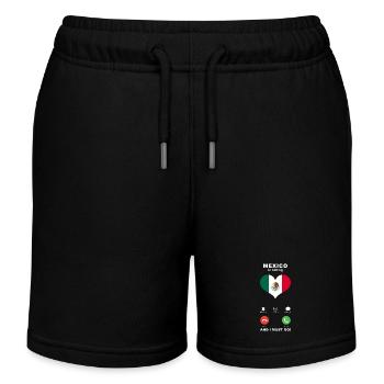 Mexico is calling Mexico Heart Souvenir - Kids Organic Sweat Shorts by Stanley/Stella - black - Front