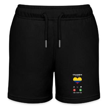 Kolumbien is calling Kolumbien Herz Souvenir - Kinder Organic Joggingshorts Mini Bolter von Stanley/Stella - Schwarz - Vorne