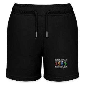 1969 - Born 1969 - Kids Organic Sweat Shorts by Stanley/Stella - black - Front