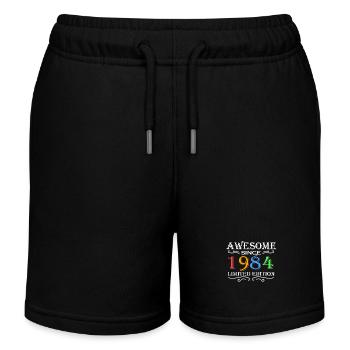 1984 - Jahrgang 1984 - Kinder Organic Joggingshorts Mini Bolter von Stanley/Stella - Schwarz - Vorne