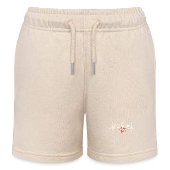 Las Vegas Skyline Heartbeat Nevada USA Heart Love - Kids Organic Sweat Shorts by Stanley/Stella - soft Ecru - Front
