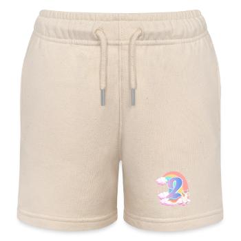 2 Licorne Rainbow Clouds Little Pony 2. - Short de jogging enfant bio Stanley/Stella - écru doux - Devant