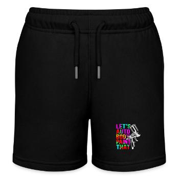 Painter Airbrush Vehicle Painter Gift - Kids Organic Sweat Shorts by Stanley/Stella - black - Front