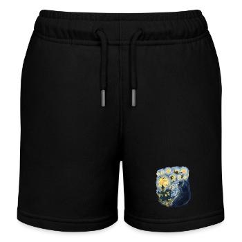 Gespenstischer Abend Mit Kürbissen Gespenstern - Kinder Organic Joggingshorts Mini Bolter von Stanley/Stella - Schwarz - Vorne