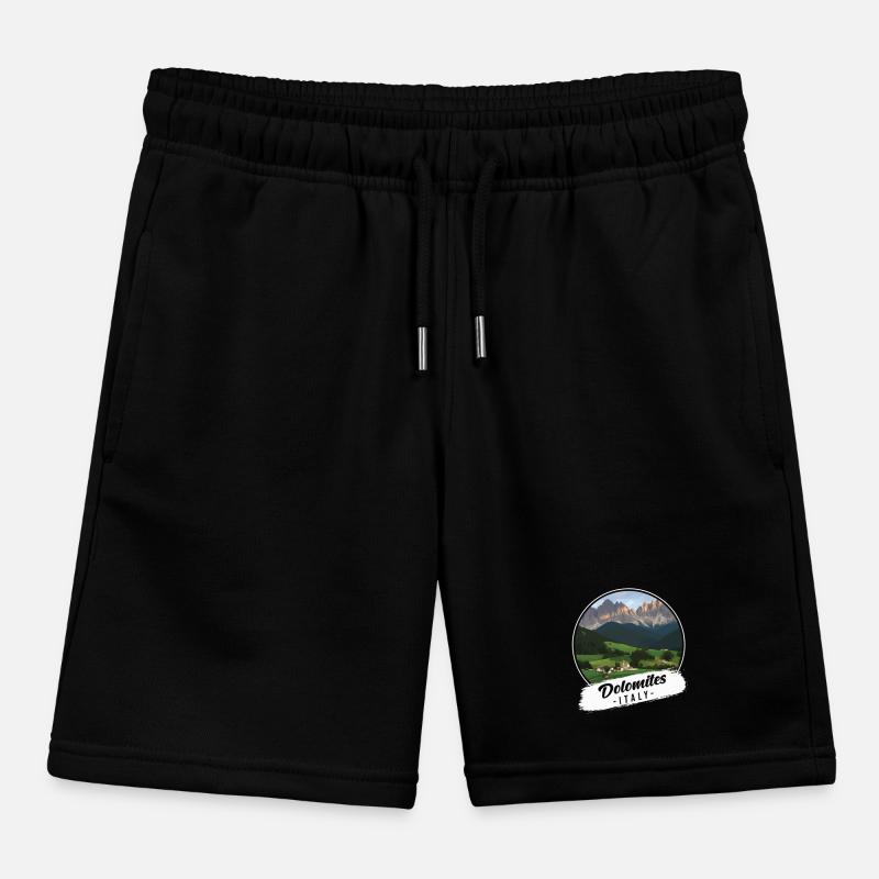 Dolomites Italy Souvenir Kids Organic Sweat Shorts by Stanley/Stella