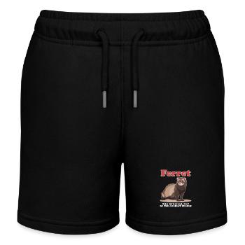 Frettchen Besitzer Ferret Geschenk - Kinder Organic Joggingshorts Mini Bolter von Stanley/Stella - Schwarz - Vorne