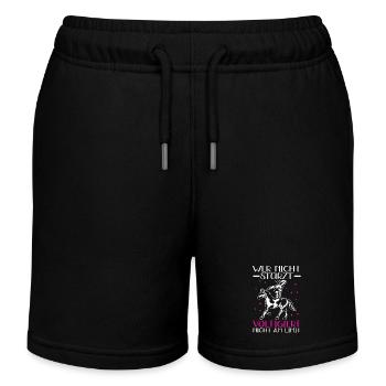 Voltigieren Pferdesport Pferde Reitsport Geschenk - Kinder Organic Joggingshorts Mini Bolter von Stanley/Stella - Schwarz - Vorne