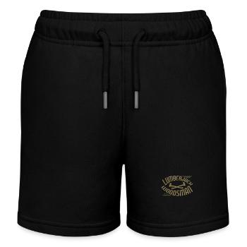 Lumberjack Forester Forester Sayings - Kids Organic Sweat Shorts by Stanley/Stella - black - Front