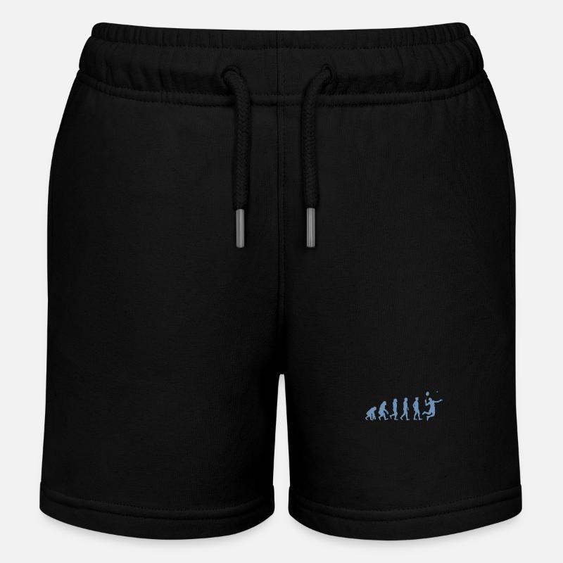 Cadeau Badminton Evolution - Short de jogging enfant bio Stanley/Stella - noir