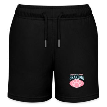 Chats Grand-mère Chat Propriétaire Cadeau - Short de jogging enfant bio Stanley/Stella - noir - Devant