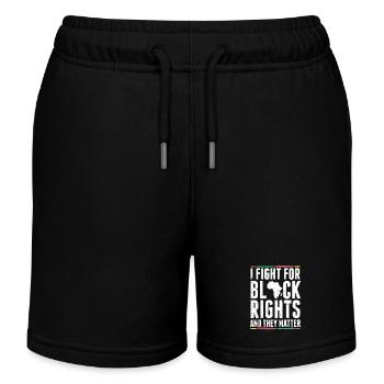 Ich Kämpfe Für Die Rechte Der Schwarzen Und Sie - Kinder Organic Joggingshorts Mini Bolter von Stanley/Stella - Schwarz - Vorne