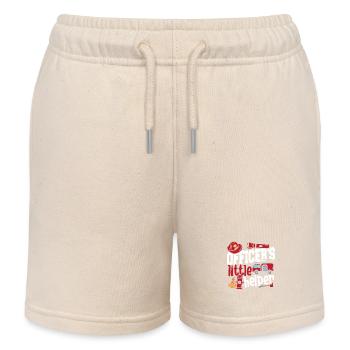 Officer's Little Helper Fire Engine - Kids Organic Sweat Shorts by Stanley/Stella - soft Ecru - Front