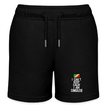 I can not Keep Calm I am Kongolese - Kinder Organic Joggingshorts Mini Bolter von Stanley/Stella - Schwarz - Vorne