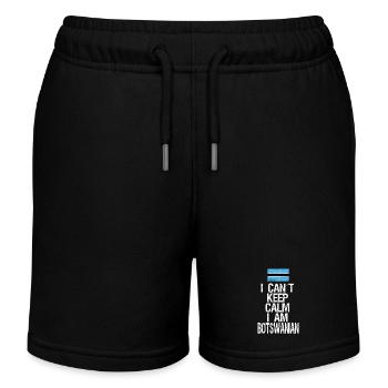 I can not Keep Calm I am Batswana - Kinder Organic Joggingshorts Mini Bolter von Stanley/Stella - Schwarz - Vorne