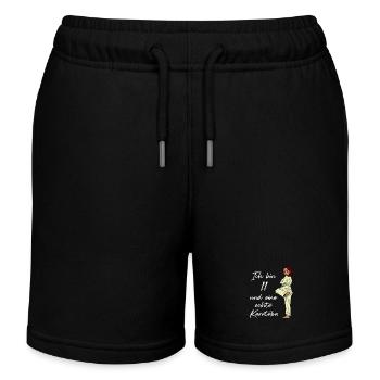 Ich bin 11 - Mädchen Karate - Kinder Organic Joggingshorts Mini Bolter von Stanley/Stella - Schwarz - Vorne
