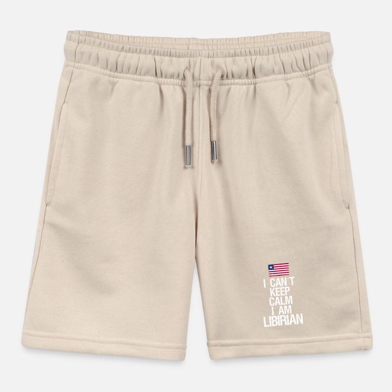 I can not Keep Calm I am Libyan Kids Organic Sweat Shorts by Stanley/Stella