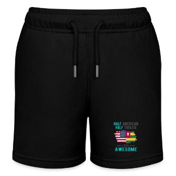 Moitié américain moitié tongolais - Short de jogging enfant bio Stanley/Stella - noir - Devant
