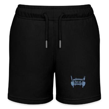 Koch Shirt Aufessen ! Hab ich gesagt - Kinder Organic Joggingshorts Mini Bolter von Stanley/Stella - Schwarz - Vorne