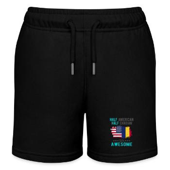 Mi-Américain, mi-Chader - Short de jogging enfant bio Stanley/Stella - noir - Devant