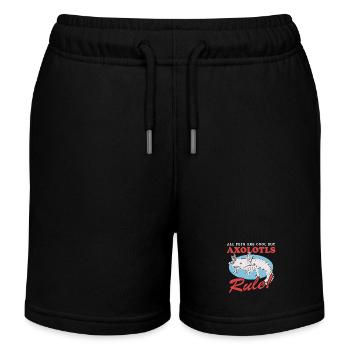Axolotl Tailed Amphibians Gift - Kids Organic Sweat Shorts by Stanley/Stella - black - Front