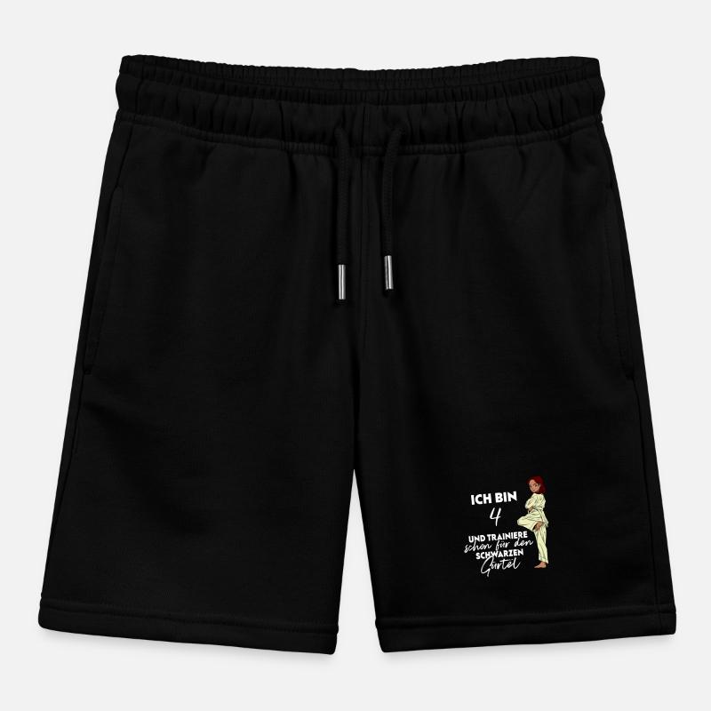 Ich bin 4 - Mädchen Karate Kinder Organic Joggingshorts Mini Bolter von Stanley/Stella