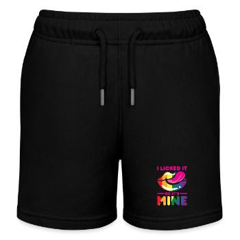 LGBT Human Human Rainbow Gift Idea - Kids Organic Sweat Shorts by Stanley/Stella - black - Front