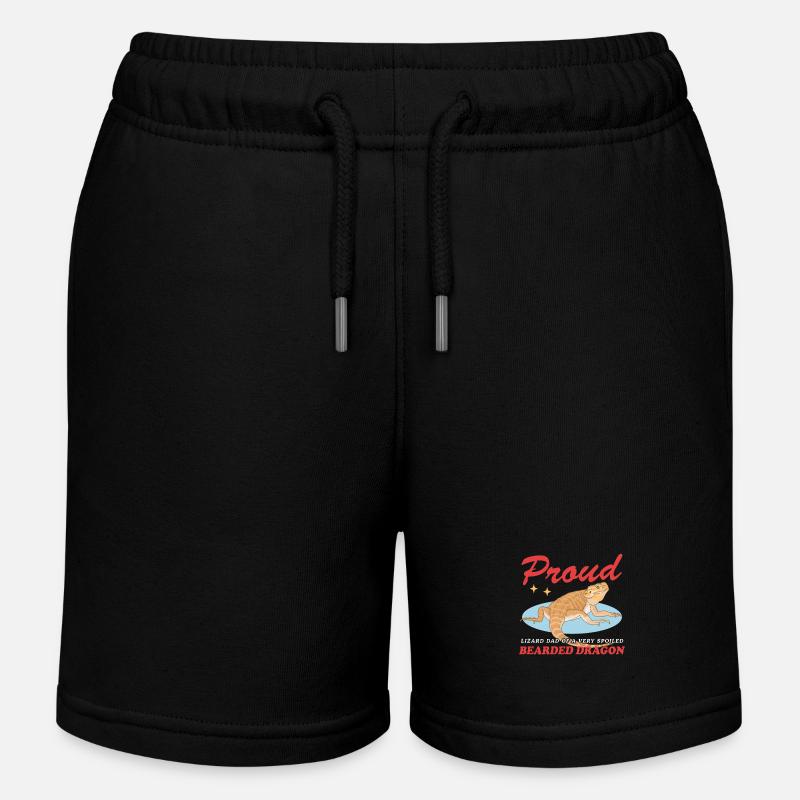 Bearded Dragon Dad Bearded Reptiles Cadeau - Short de jogging enfant bio Stanley/Stella - noir