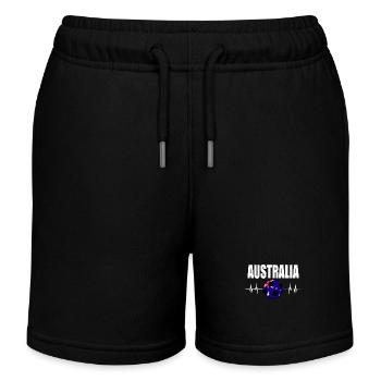 Australien Fußball - Kinder Organic Joggingshorts Mini Bolter von Stanley/Stella - Schwarz - Vorne