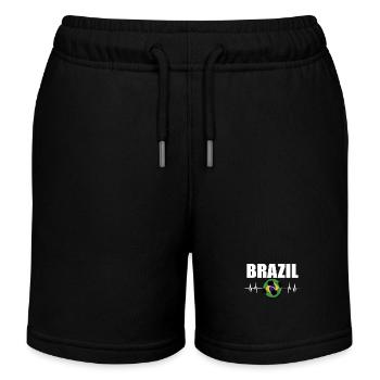 Brazil Football - Kids Organic Sweat Shorts by Stanley/Stella - black - Front