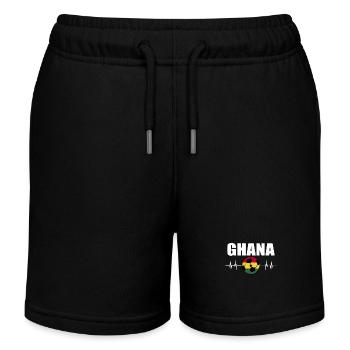 Ghana Football - Short de jogging enfant bio Stanley/Stella - noir - Devant