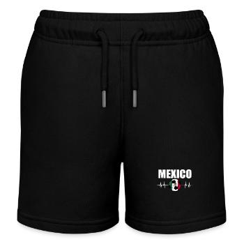 Mexiko Fußball - Kinder Organic Joggingshorts Mini Bolter von Stanley/Stella - Schwarz - Vorne