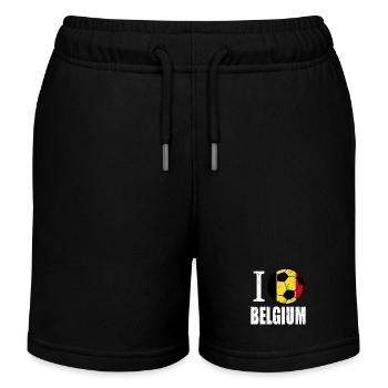 Belgium Football - Kids Organic Sweat Shorts by Stanley/Stella - black - Front