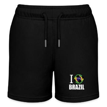 Brazil Football - Kids Organic Sweat Shorts by Stanley/Stella - black - Front