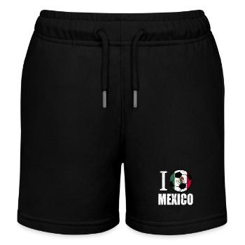 Mexiko Fußball - Kinder Organic Joggingshorts Mini Bolter von Stanley/Stella - Schwarz - Vorne